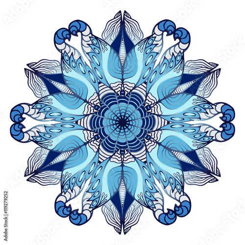 stock vector mandala pattern for printing on paper, fabric. Indi