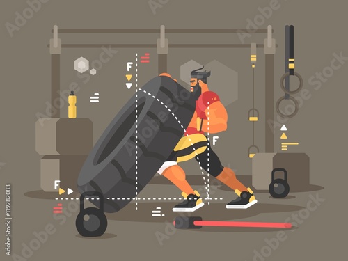 Crossfit workout flat
