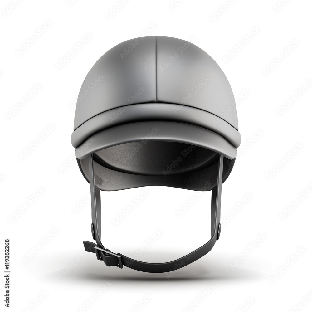 Fototapeta premium Helmet for riding . Front view. 3d rendering