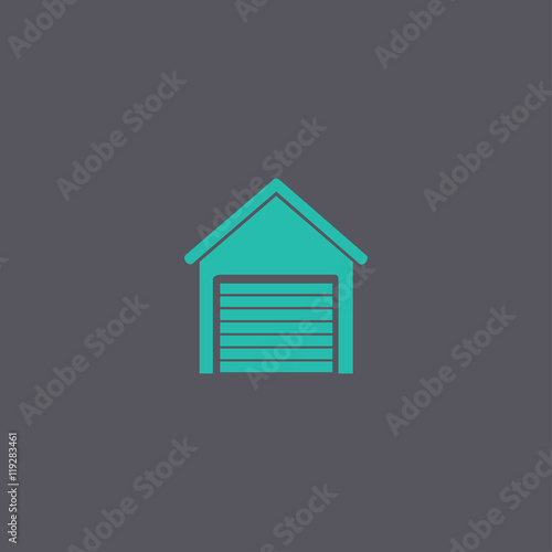 Garage icon. Modern design flat style
