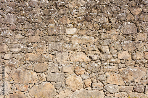 old granite stone wall