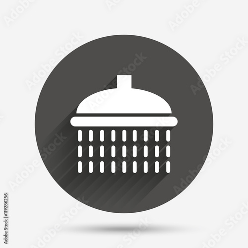 Shower sign icon. Douche with water drops symbol