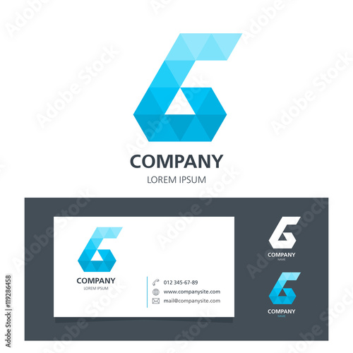 Letter G - Logo Design Element with Business Card - illustration