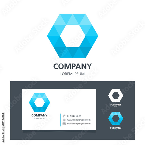 Letter O - Logo Design Element with Business Card - illustration