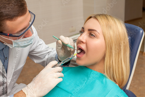 Woman seeing a dentist