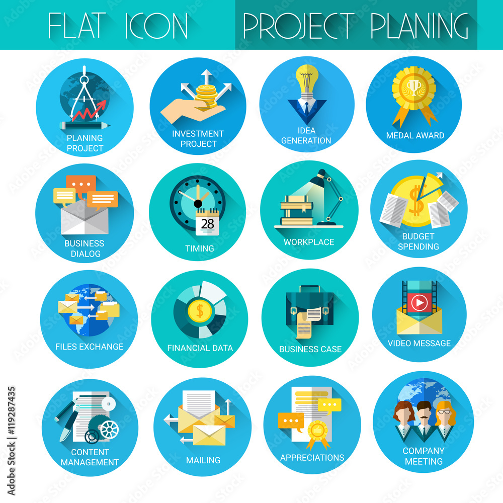 Project Planning Collection Business Icon Set