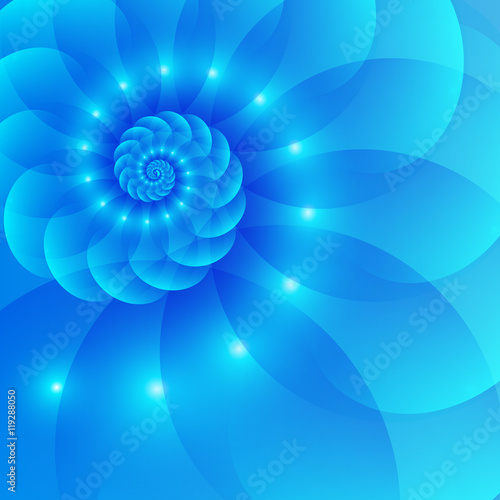 Blue spiral abstract vector background