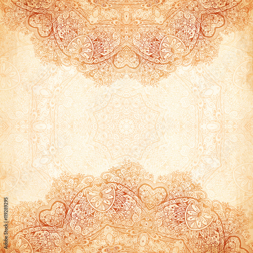 Ornate vintage background in mehndi style