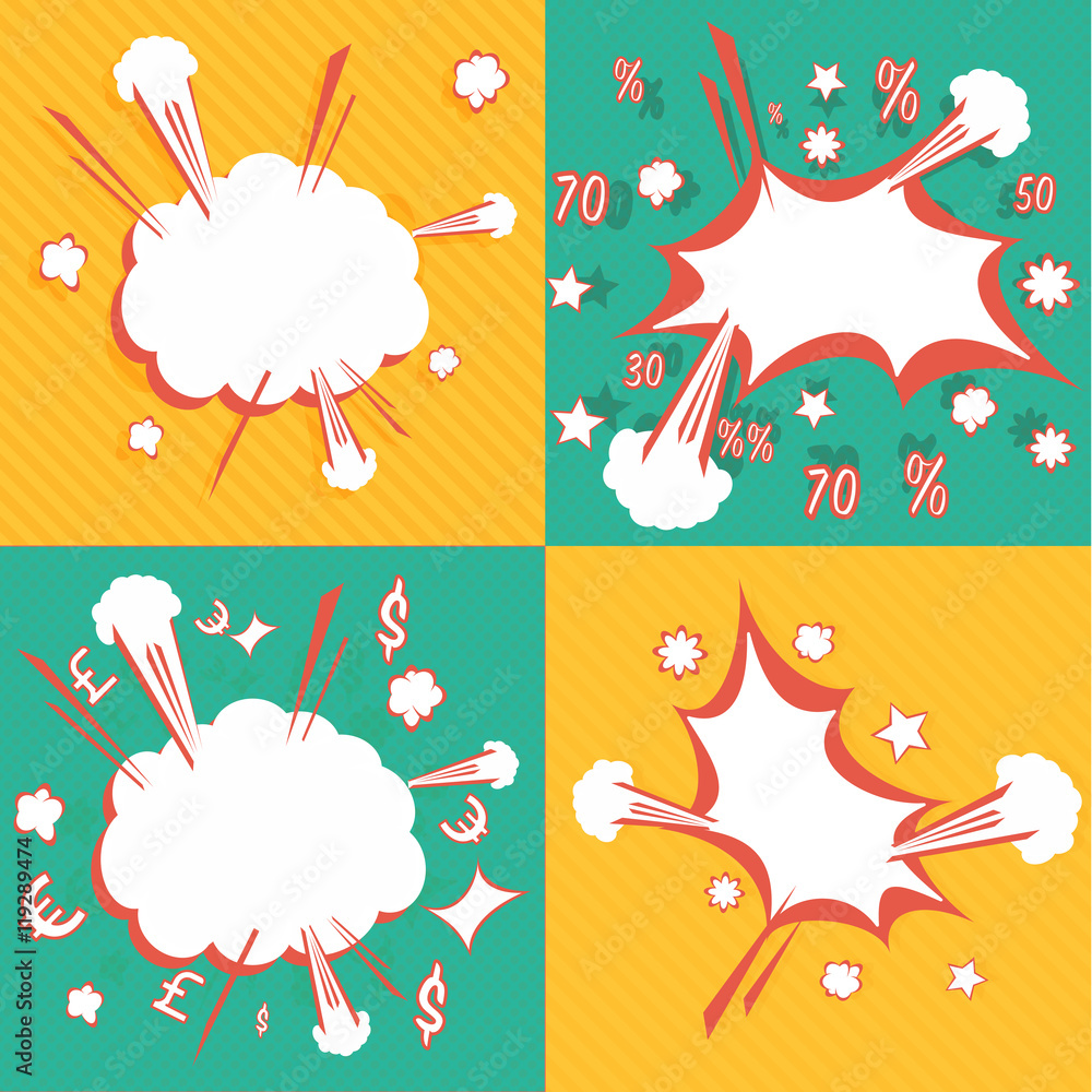 Fototapeta premium Comic sound effects