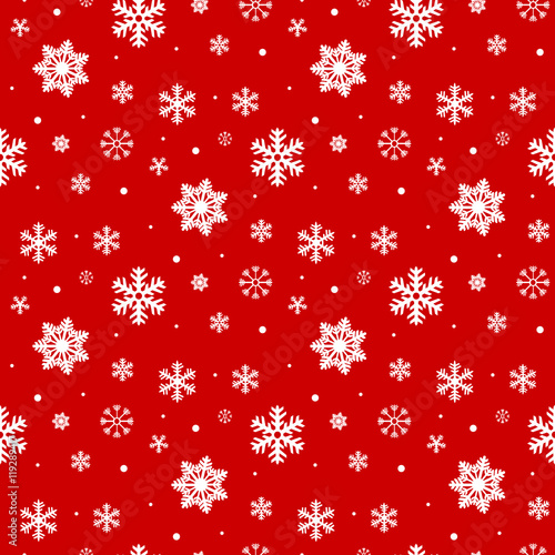 seamless snowflakes pattern and background vector illustration