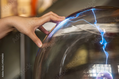 plasma ball with electricity