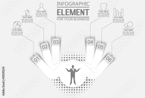 ELEMENT FOR INFOGRAPHIC TEMPLATE GEOMETRIC FIGURE CIRCLE THIRD EDITION WHITE
