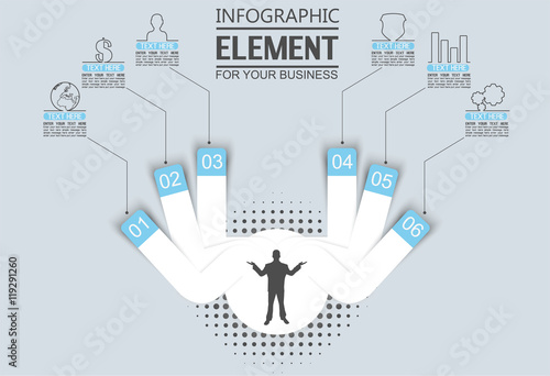 ELEMENT FOR INFOGRAPHIC  TEMPLATE GEOMETRIC FIGURE CIRCLE THIRD EDITION BLUE