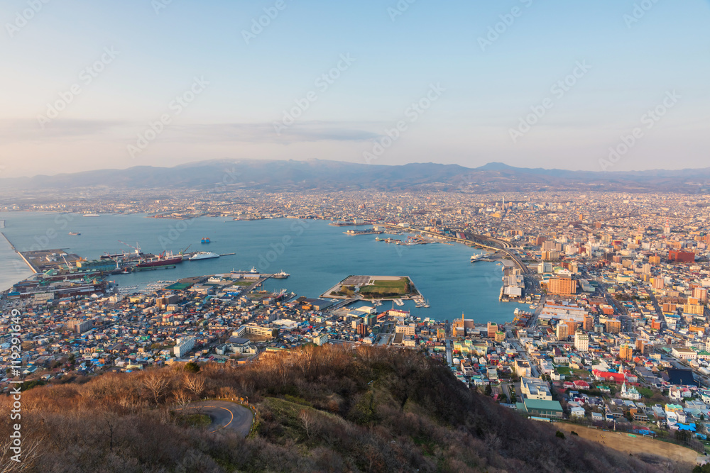 Obraz premium Hakodate cityscape view