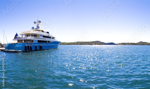 Luxury yacht in Sibenik harbor,Croatia © zlatkozalec