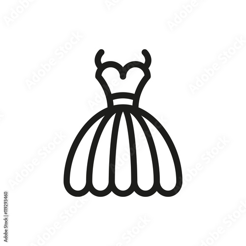 wedding female dress on white background
