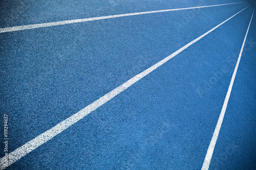 Blue running lanes