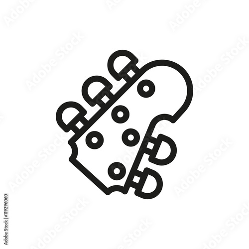 guitar headstock on white background