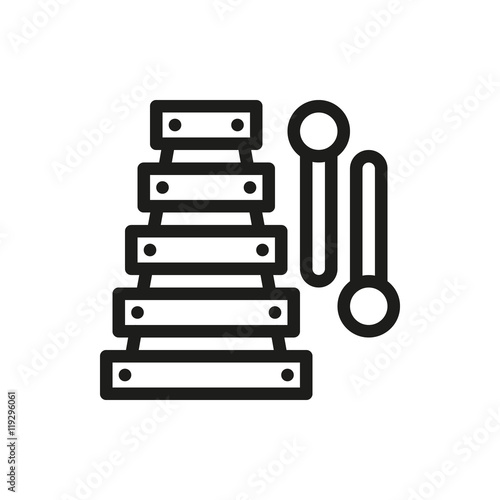Xylophone Icon on white background