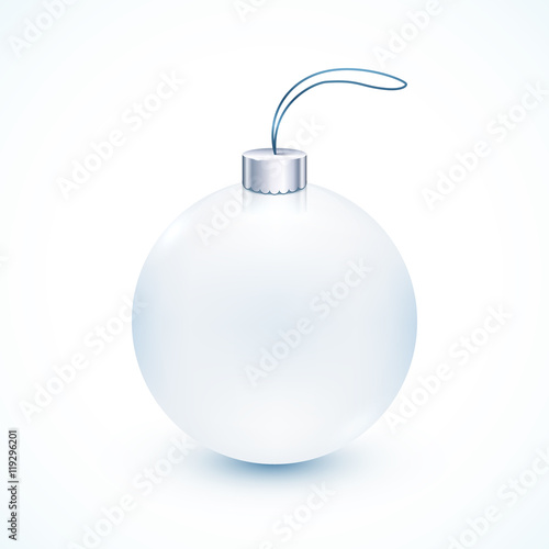 White vector Christmas ball