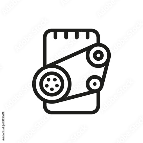 car engine symbol on white background
