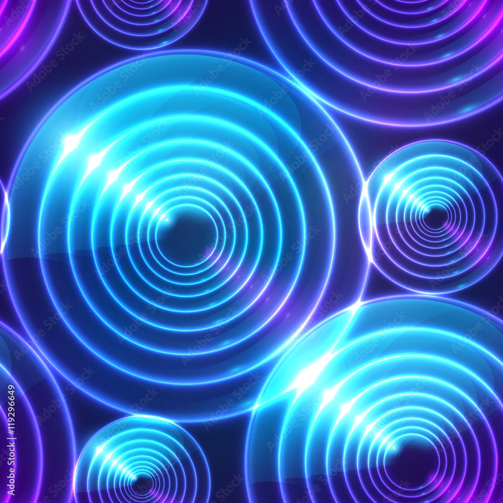Blue abstract shining circles vector background Blue abstract shining circles vector background