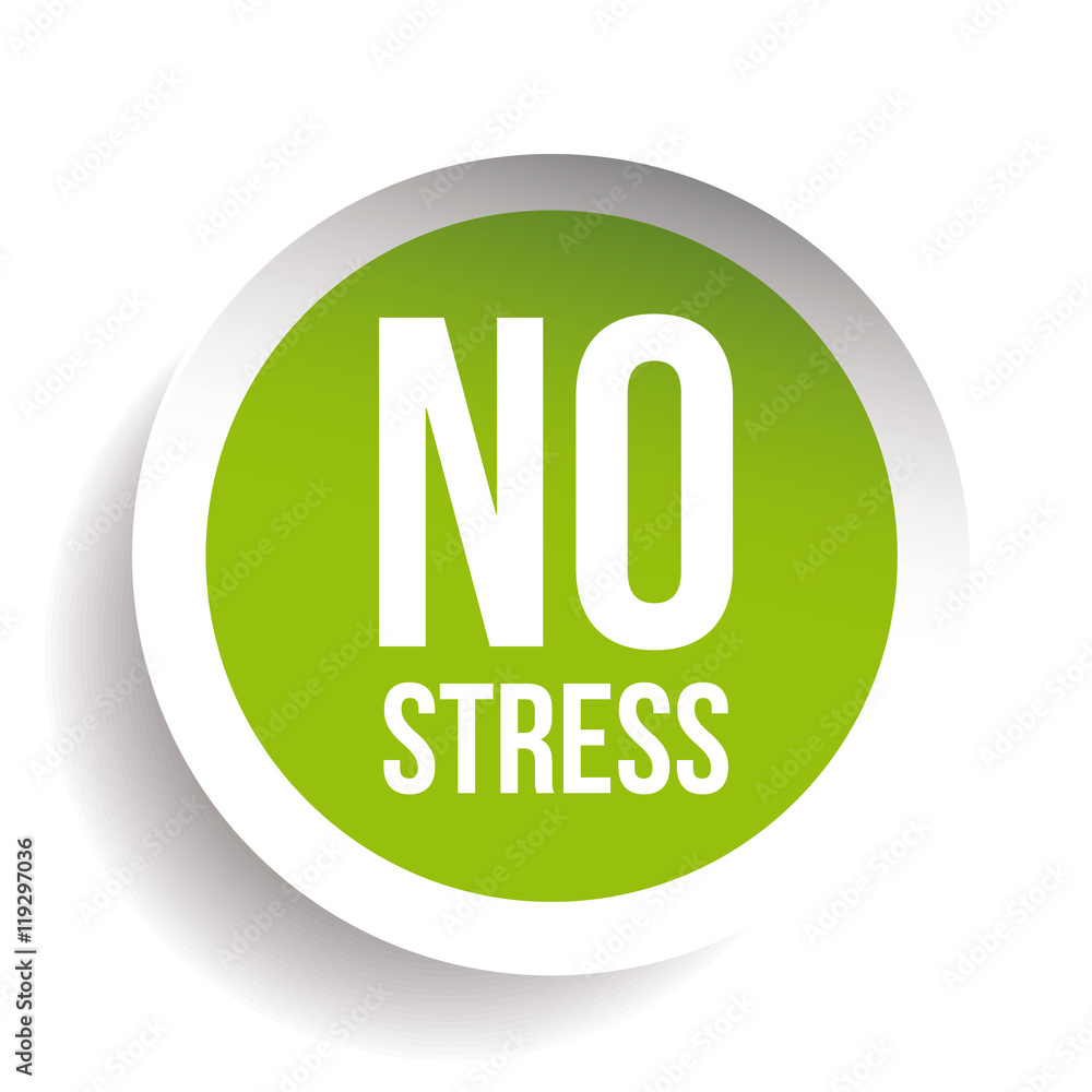 No Stress Label button vector No Stress Label button vector