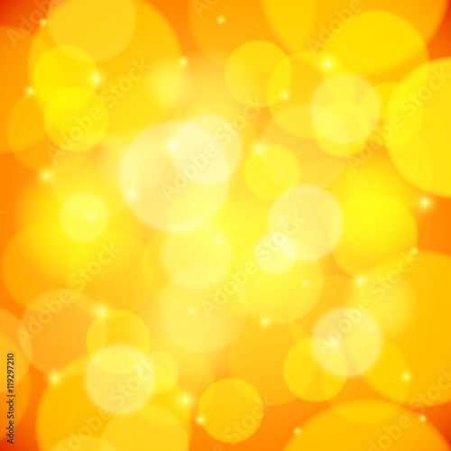 Yellow vector bokeh effect abstract background