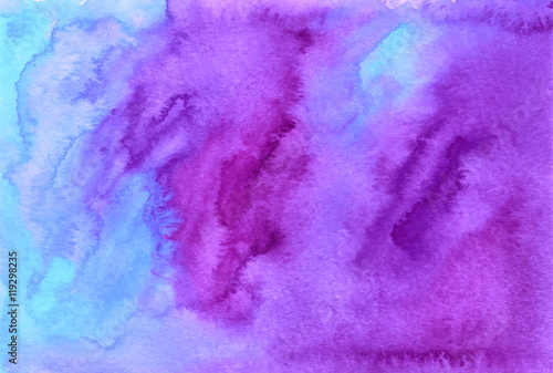 Purple watercolor painted vector background