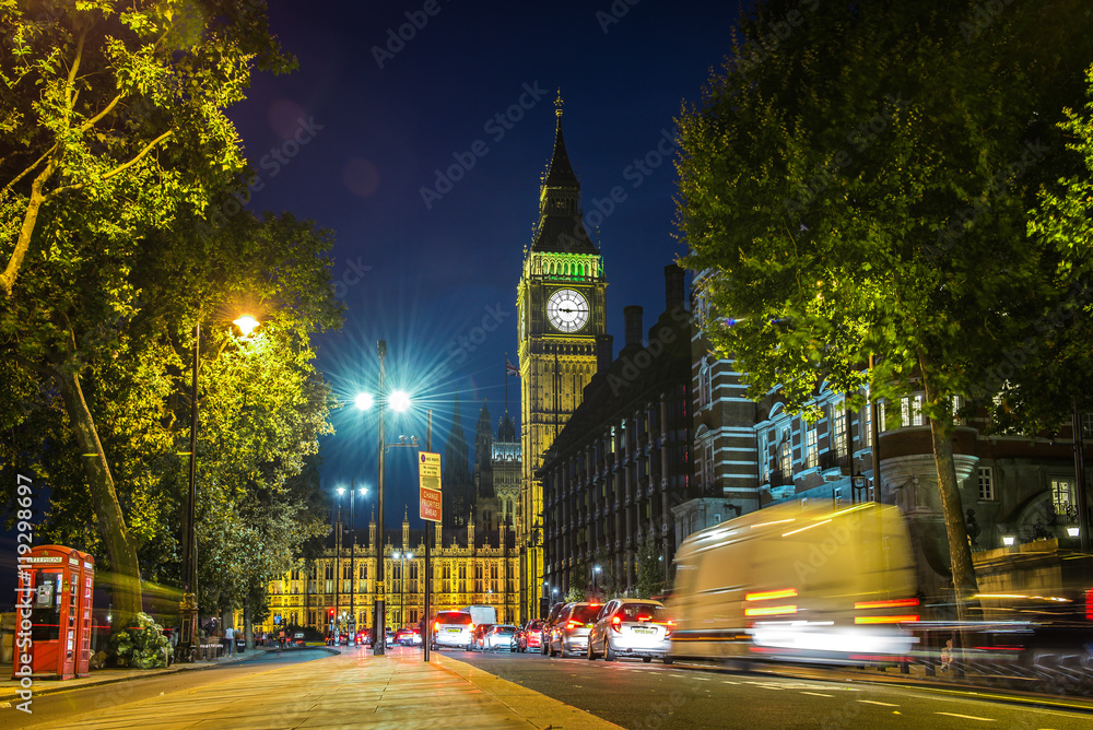 Big Ben at night, London UK