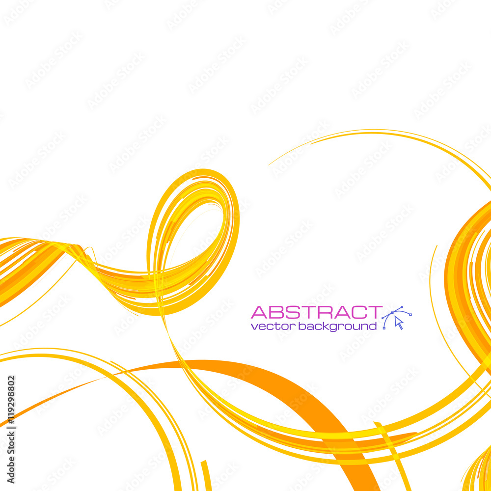 Yellow abstract ribbons vector background Yellow abstract ribbons vector background