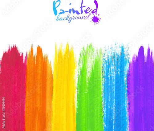 Acrylic painted stripes, vector background