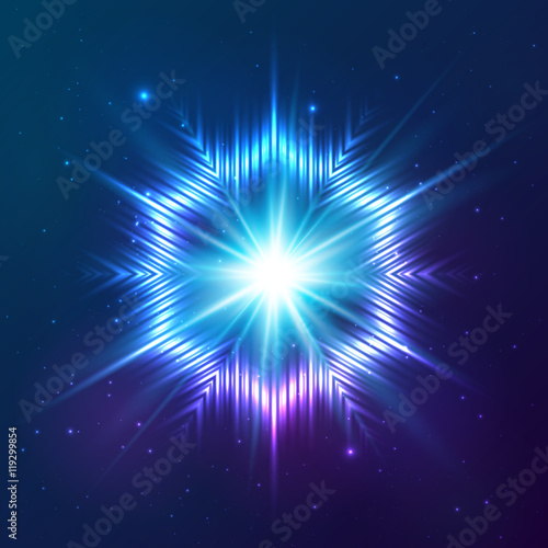 Cosmic shining vector abstract star