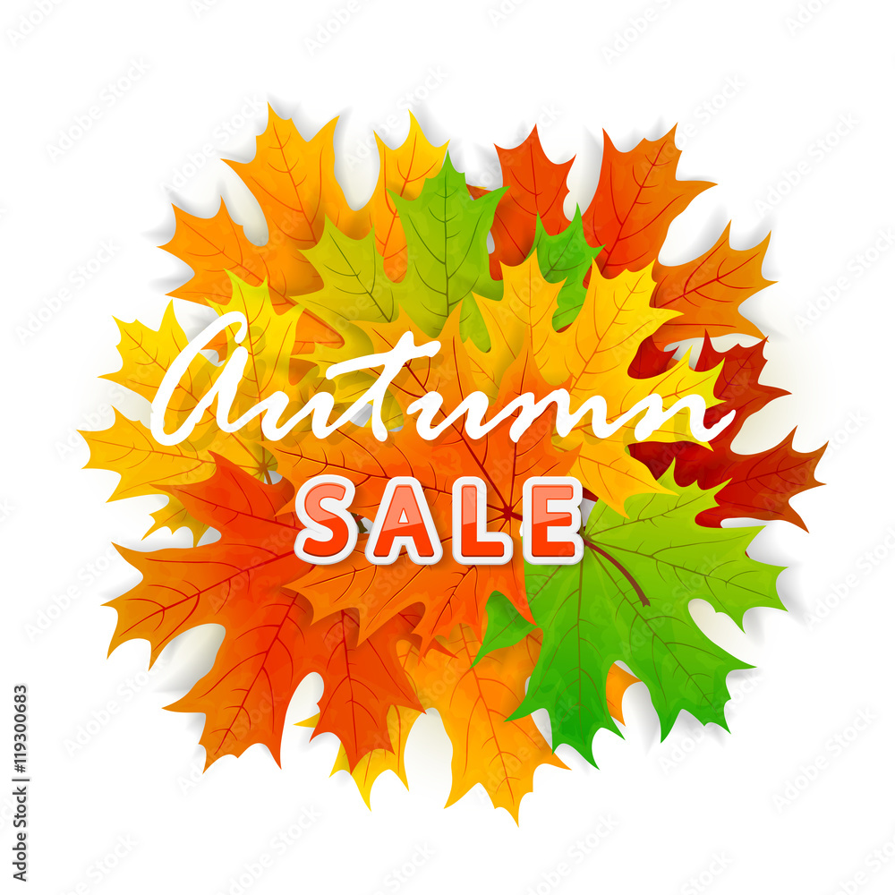 Maple leaves and Autumn Sale Maple leaves and Autumn Sale