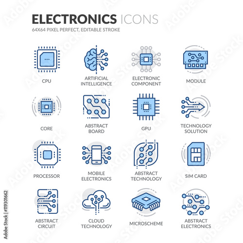 Line Electronics Icons