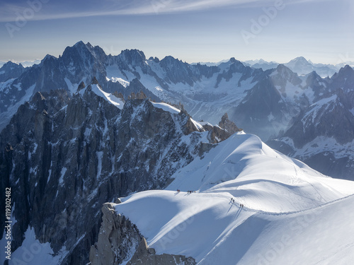 Mountain climbers at Chamonix