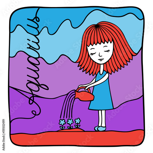 Zodiac signs Aquarius.