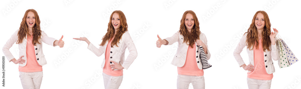 Young woman isolated on the white background Young woman isolated on the white background