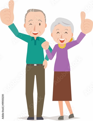 Happy smiling senior couple