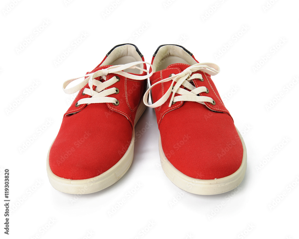 red shoes islated on white background
