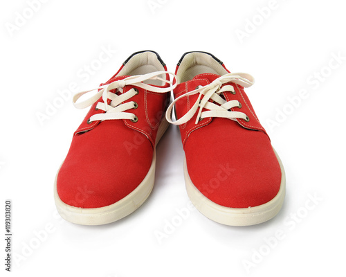 red shoes islated on white background