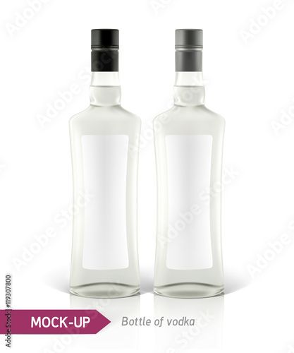 Mockup vodka bottle