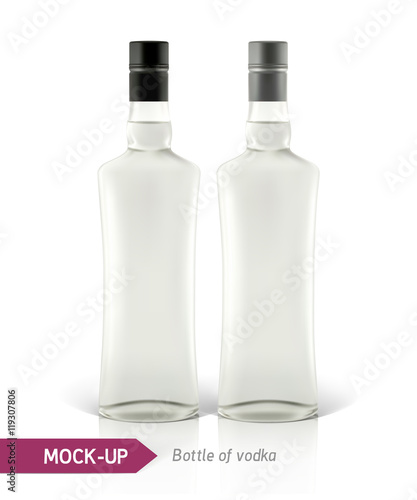 Mockup vodka bottle