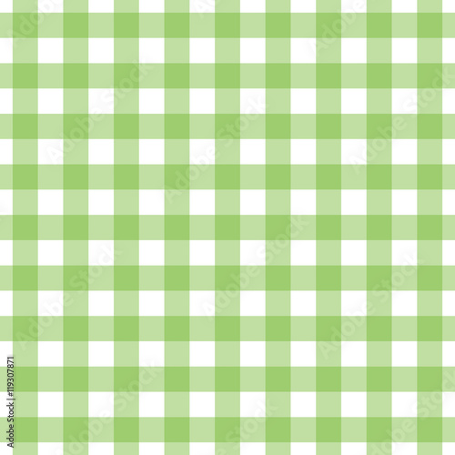 Seamless gingham pattern in lime green check. Tablecloth, placemat, picnic napkin print.