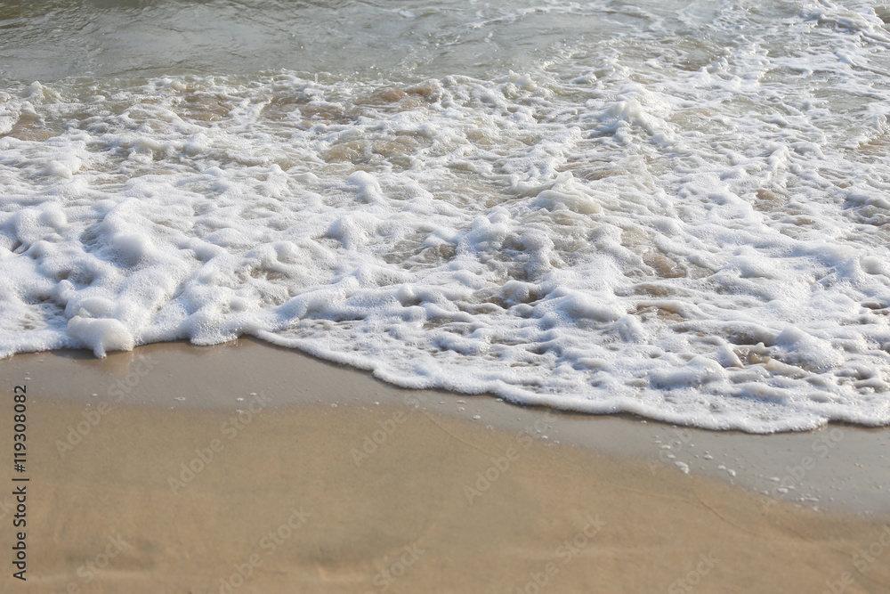 waves that swept on the beach.