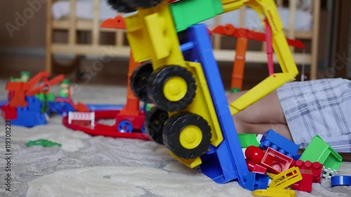 Wallpaper Mural the child plays with the toys in the playroom Torontodigital.ca