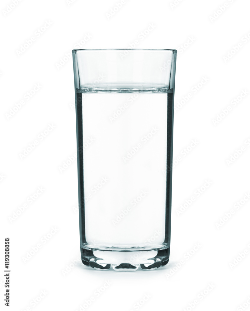 a tall glass full of water isolated on white background a tall glass full of water isolated on white background