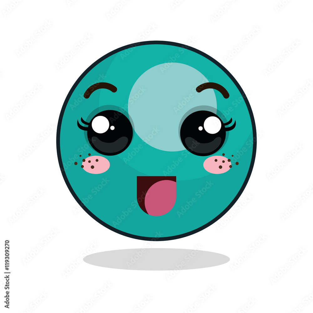 Fototapeta premium face smile happy emoticon icon