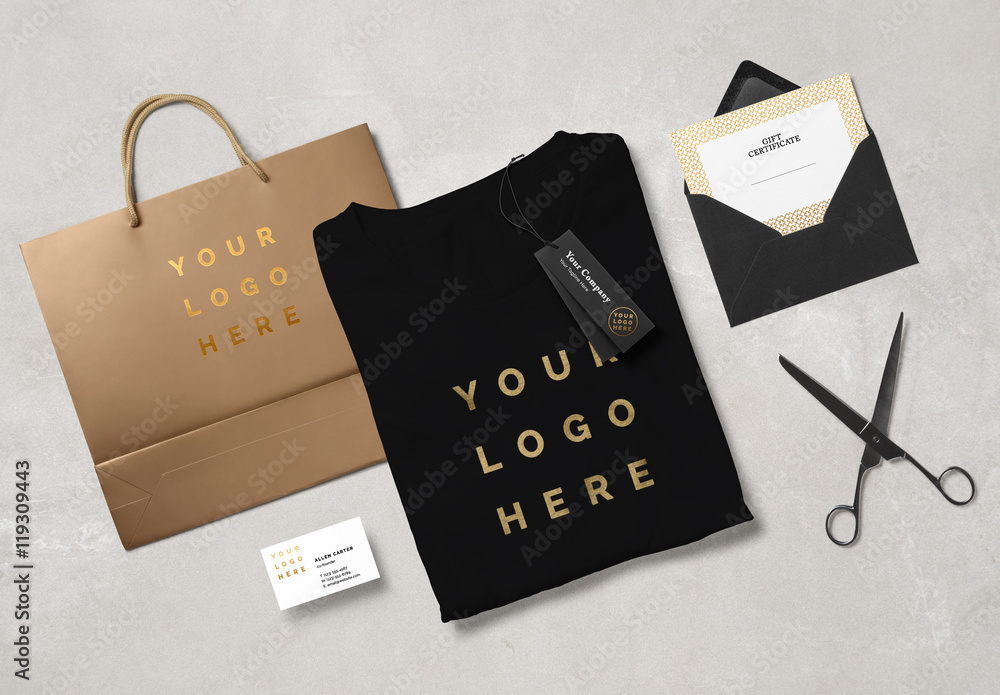 Retail Branding Scene Mockup Stock Template | Adobe Stock