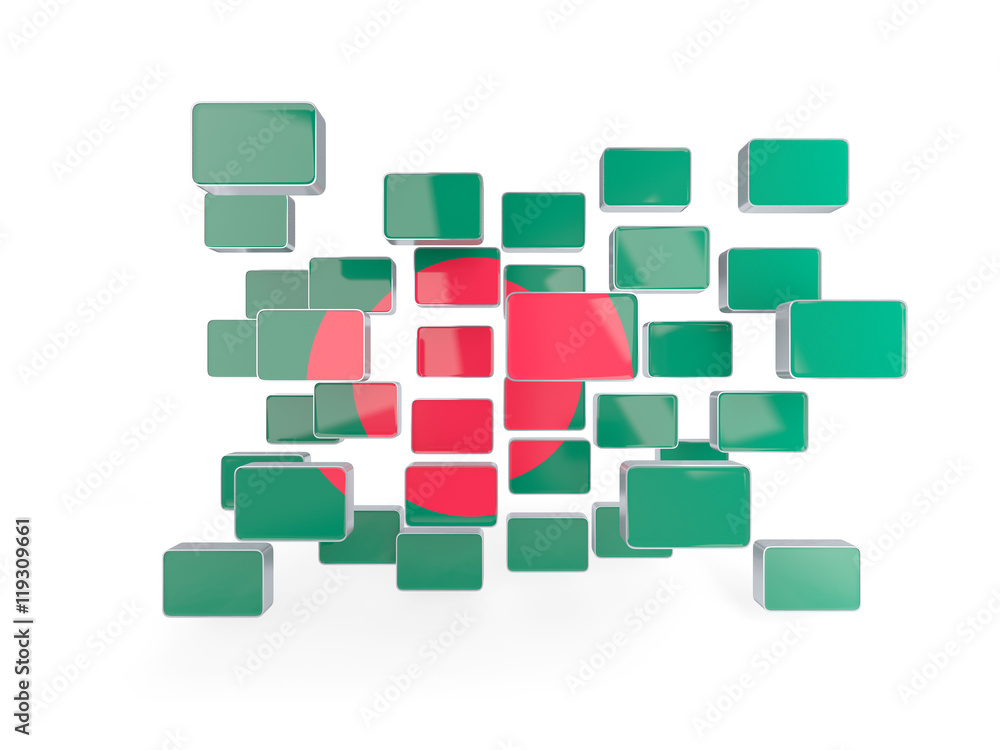Flag of bangladesh, mosaic background Flag of bangladesh, mosaic background